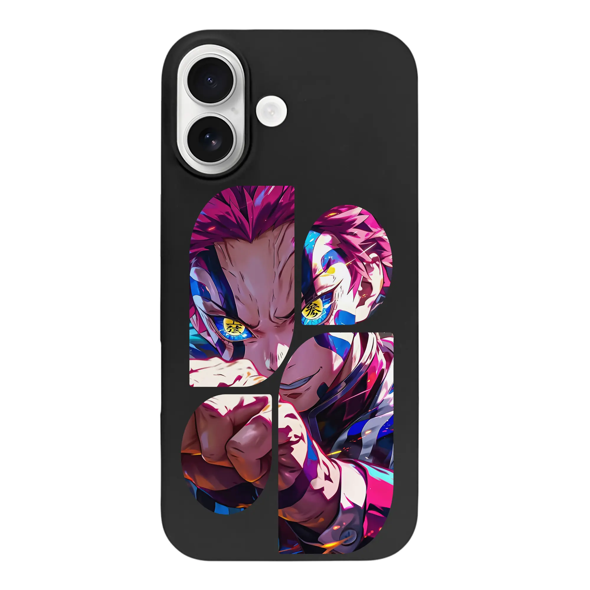 鬼滅の刃 グッズ,猗窩座 - iPhone 17 シリーズ シリコンケース 薄型 耐衝撃 指紋防止 ソフトタッチカバー 精密フィット 傷防止 保護ケース iPhone 17/17 Air/17 Pro/17 Pro Max 対応